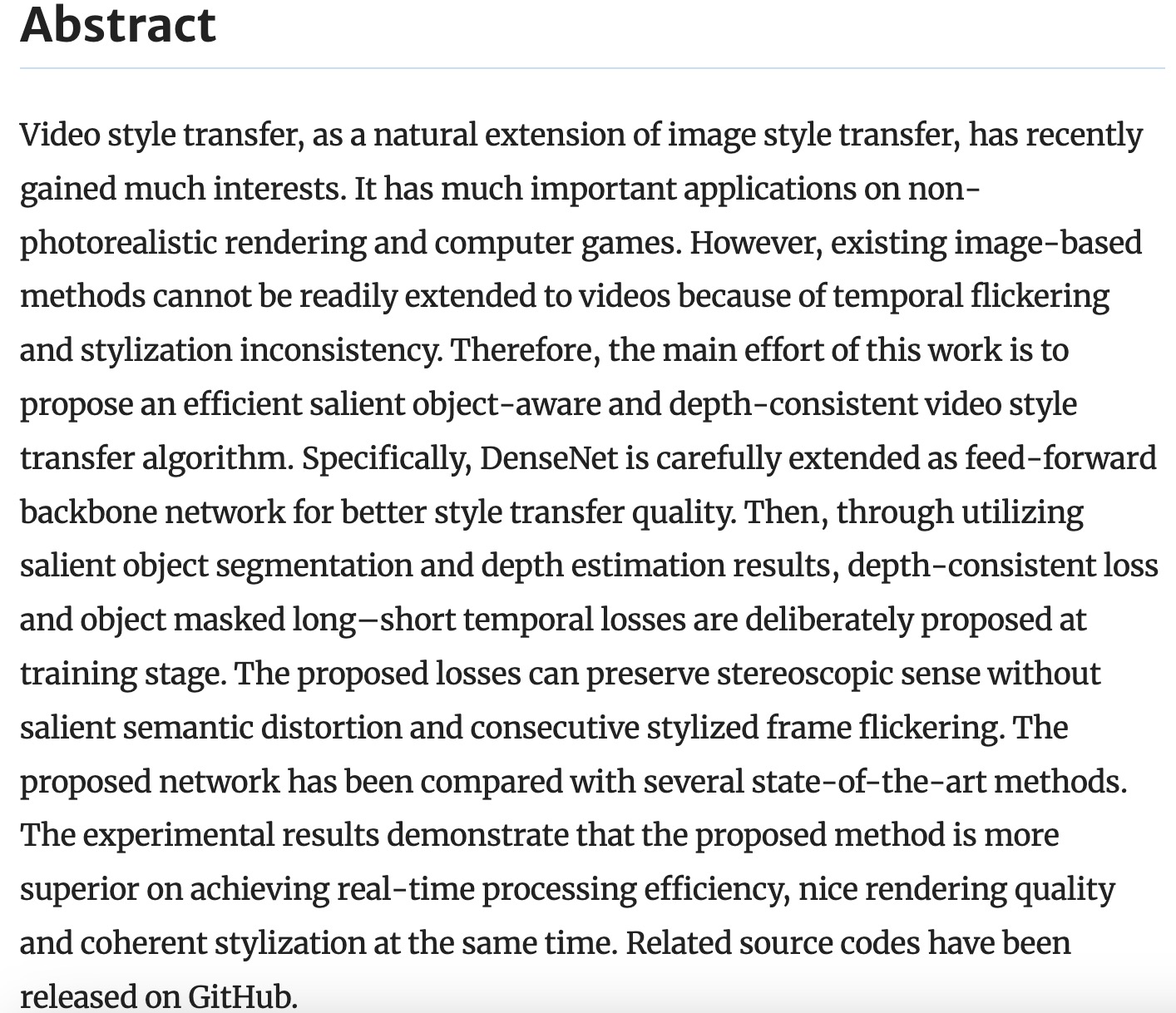 Object-aware video style transfer network